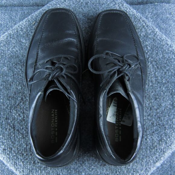 Bostonian Flexlite Men Derby Oxfords Shoes Size 8 Medium Black Leather Lace Up - Picture 6 of 10